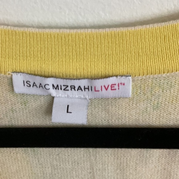 Isaac Mizrahi Yellow and Green Cardigan NWOT - Picture 2 of 5